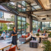 People in open space office working