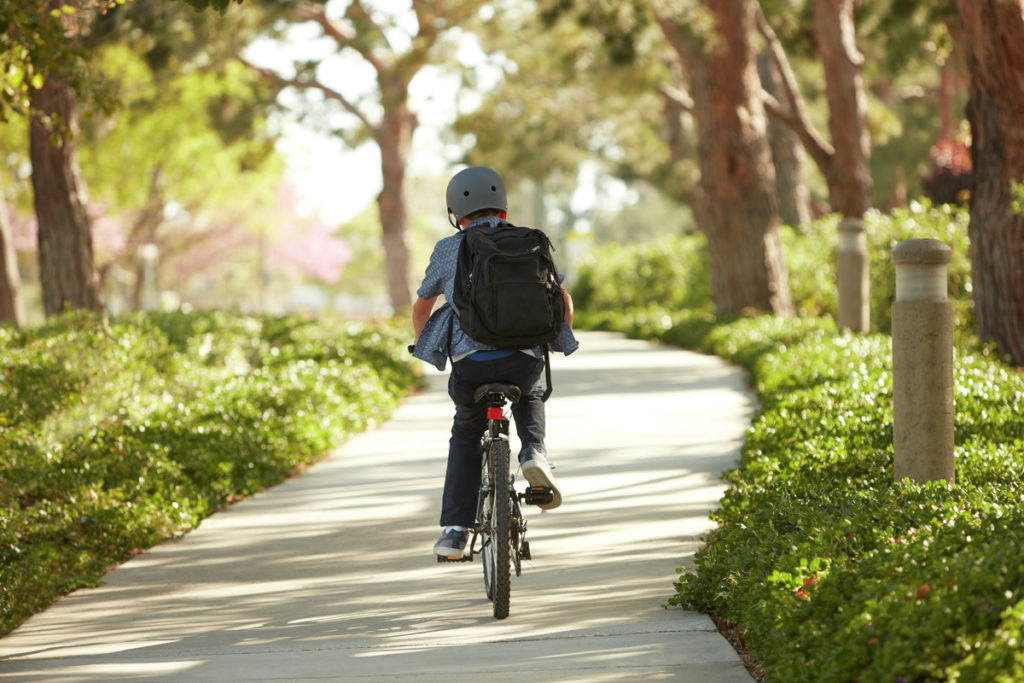 Riding to School in Woodbridge